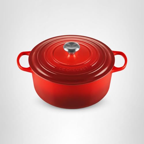 Le Creuset Enameled Cast Iron Signature Round Dutch Oven, 9 qt., Cerise