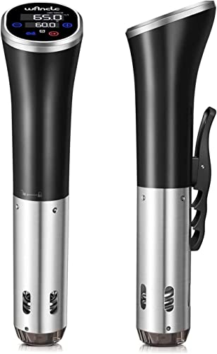 Sous Vide, Wancle Sous Vide Cooker 1100W IPX7 Waterproof Thermal Immersion Circulator With Reservation Function, Easy to store