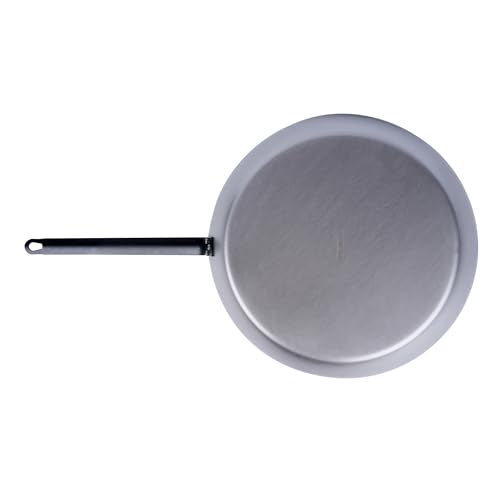 Restaurantware Met Lux 16 Inch Fry Pan, 1 No-Stick Frying Pan - Induction-Ready, Triple-Riveted, Silver Carbon Steel Cooking Skillet, Durable, For Searing, Sauteing, And Browning Food