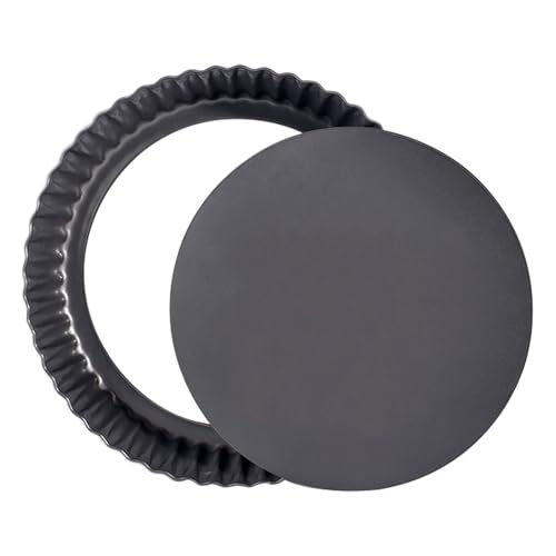 Mooisco Tart Pan Removable Bottom 8 Inch Tart Pans Round Nonstick Quiche Pan Carbon Steel Quiche Baking Dish with Fluted Edges Fruit Tart Molds for Baking Pie Mold Pizza Chiffon Cake Dessert
