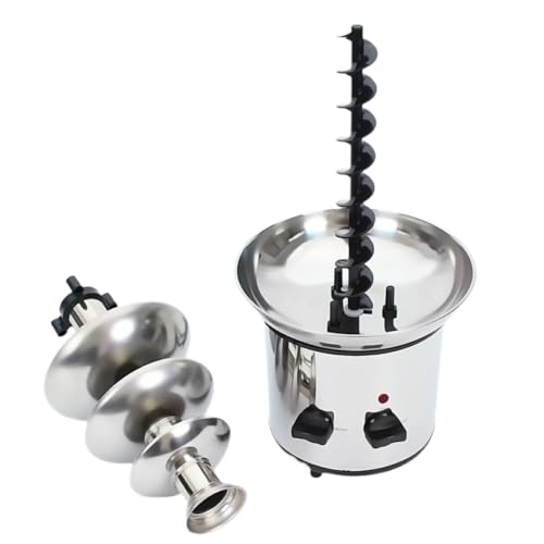 Chocolate Fountain Machine, 4 Tier Stainless Steel - 60-Ounce Electric Fondue Fountain with Temperature Control, Hot Chocolate Cheese Melting Heat Machine for Catering, Cafe, Hotel, Party, Wedding