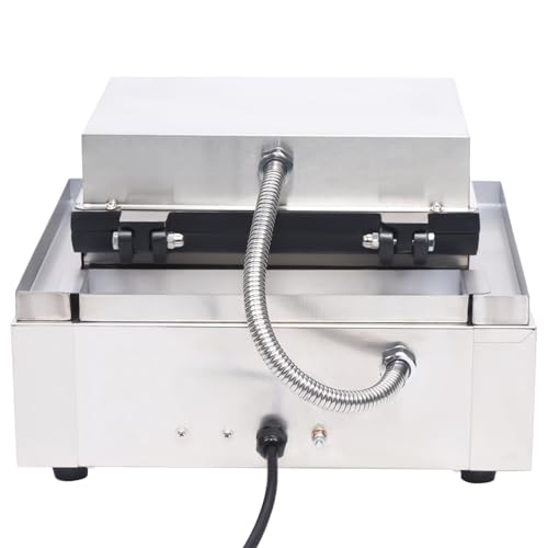 GXFCHYL Mini Donut Maker Commercial Donut Maker Machine Electric Stainless Steel Doughnut Maker Double-Sided Heating with Non-stick Plate for Kitchen, Restaurant (12Pcs/Pan 1550W)