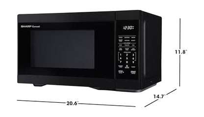 Sharp SMC1161KB 1.1 cu. ft. 1000W Black Countertop Microwave Oven