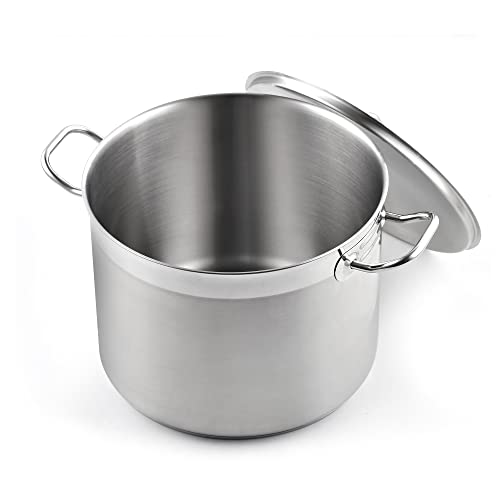 Cooks Standard Professional Stainless Steel Stock Pot with Lid, Large Pot for Cooking Pasta, Soup, Spaghetti, Oven Safe, Dishwasher Safe, Cookware for Canning, Boiling, Simmer, 16-Quart