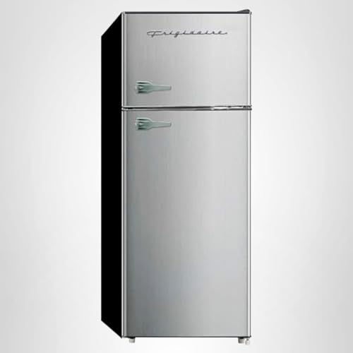 Frigidaire, 2 Door Apartment Size Refrigerator/Freezer Combo, 7.5 cu ft, Platinum Series, Stainless, 23" D x 21.5" W x 55.5" H