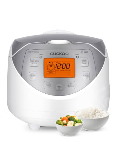 CUCKOO Micom Fuzzy Logic Rice Cooker, 12-Cup Cooked, Silver, CR-0632F