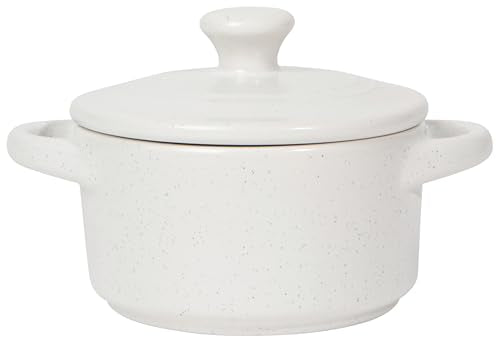 Now Designs by Danica Stoneware Round Cocotte, Speckled, 9 oz