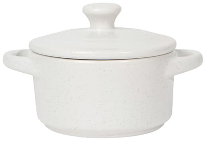 Now Designs by Danica Stoneware Round Cocotte, Speckled, 9 oz