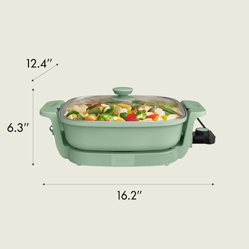 bella Fits-Anywhere™ SAUTE Make & Take Skillet, Non-Toxic Ceramic, Seaglass