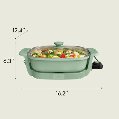 bella Fits-Anywhere™ SAUTE Make & Take Skillet, Non-Toxic Ceramic, Seaglass