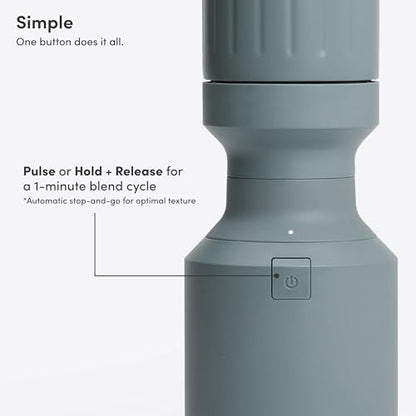 Beast Mighty 850 Stainless Steel | Compact Personal Blender | Extra Vessels | Keeps Blends Cold | Smoothies, Shakes, Sauces, Dips | Portable Straw Caps and Lids | 850W (Mist)