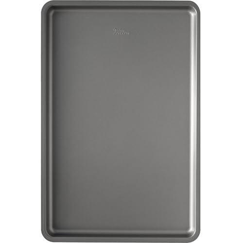 Wilton Silver Non Stick Large Baking Sheet, Cookie and Roasting Pan for Sheet Pan Meals, Made without PFAS, Even Heating, 17.25 x 11.5 Inch