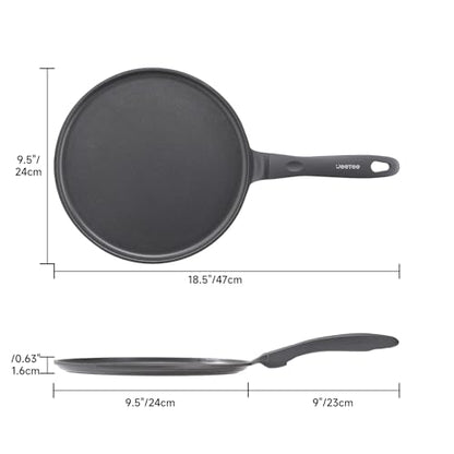JEETEE Nonstick Crepe Pan, 9.5 Inch Titanium Pancake Pan
