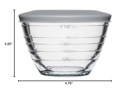 Anchor Hocking Glass 6 Piece 2 Cup 4-IN-1 PREP BOWLS