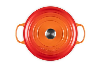 Le Creuset Enameled Cast Iron Signature Round Dutch Oven, 7.25 qt., Flame