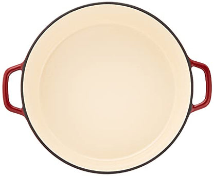 Cuisinart Chef's Classic Enameled Cast Iron Round Covered Casserole (Cardinal Red, 7- Quart)