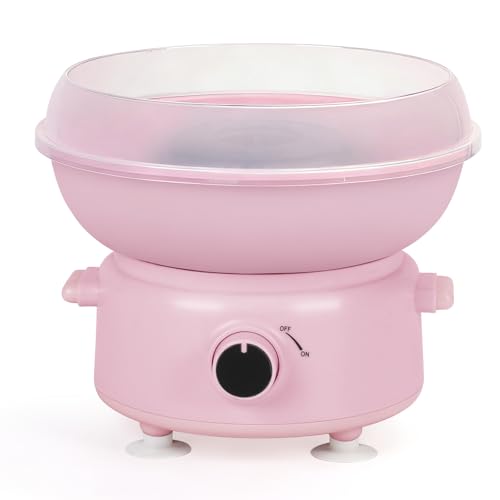 Cotton Candy Maker, Mini Pink Cotton Candy Machine for Weddings, Birthday Parties, Easter, Easy to Clean, Home Use