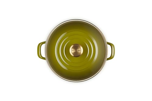 Le Creuset Enamel on Steel Traditional Stockpot, 10 qt., Olive with Stainless Steel Knob