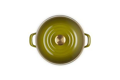 Le Creuset Enamel on Steel Traditional Stockpot, 10 qt., Olive with Stainless Steel Knob