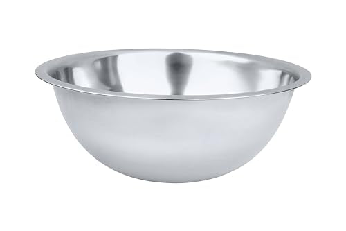 Great Credentials 8 Quart, Set of 2, Mixing Bowls, Stainless Steel, Professional Chef, Commercial Kitchen, 13.25 Inches Diameter, Flat Base