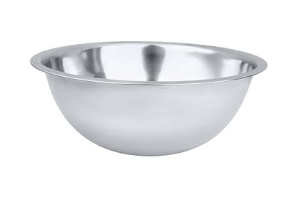 Great Credentials 8 Quart, Set of 2, Mixing Bowls, Stainless Steel, Professional Chef, Commercial Kitchen, 13.25 Inches Diameter, Flat Base