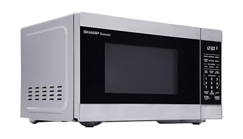 SHARP Countertop Microwave Oven with Removable 10.6" Carousel Turntable, 900 Watt, 0.9 Cubic Feet, Stainless Steel