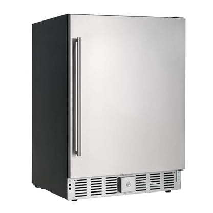 Albott 24 Inch Outdoor Beverage Fridge, 5.0 Cu.Ft Beverage Refrigerator Holds 166 Cans, 32-50°F Drink Cooler with IPX4 Waterproof Design, Auto-Defrost, Build-In or Freestanding for Patio & Backyard