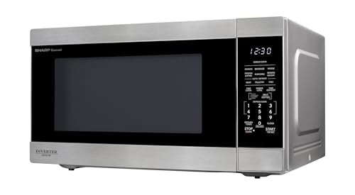 SHARP Countertop Microwave Oven with Removable 16.5" Carousel Turntable, 1200 Watt, 2.2 Cubic Feet, Stainless Steel