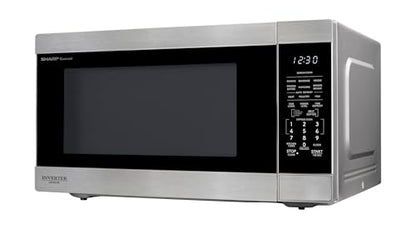 SHARP Countertop Microwave Oven with Removable 16.5" Carousel Turntable, 1200 Watt, 2.2 Cubic Feet, Stainless Steel