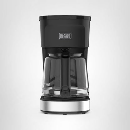 BLACK+DECKER CAFÉCRAFT 12-Cup Coffee Maker, One-Switch Drip Coffeemaker with Vortex Showerhead Technology, Sneak-A-Cup, Keep Warm Function, Stainless Steel
