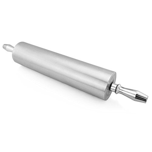 New Star Foodservice Extra Heavy Duty Restaurant Aluminum Rolling Pin, 18", Silver