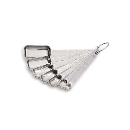 King Arthur Baking Company Spice Measuring Spoons, 18/8 Stainless Steel, 7-Piece Set, Precision Measures, For Baking And Cooking