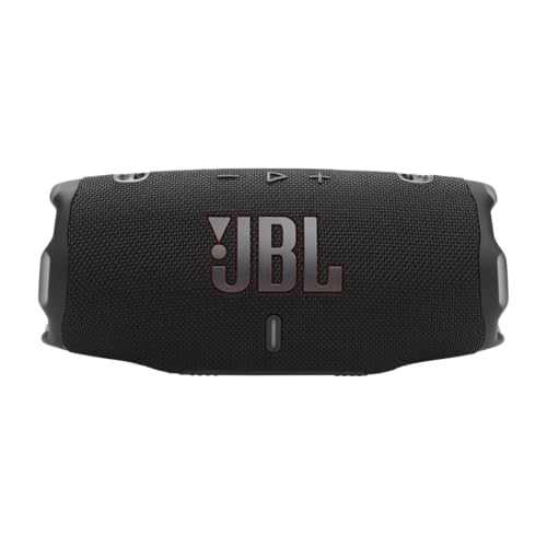 JBL Charge 6 - Portable Waterproof & Drop-Proof Bluetooth Speaker, Bold JBL Pro Sound with AI Sound Boost, 28Hrs of Playtime, Built-in powerbank & Comes with a Sturdy/Removable Carrying Strap (Black)
