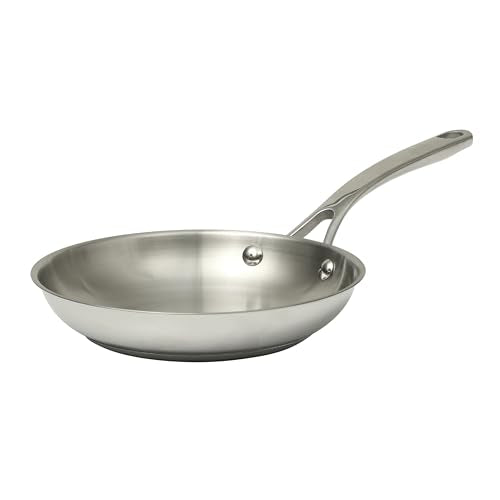 Martha Stewart Castelle 8" Stainless Steel Frying Pan Non Toxic Fry Pan Skillet