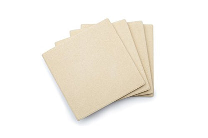 Outset Pizza Grill Stone Tiles For Oven and Grill, Set of 4 Baking Stones for Pizza, Bread & More