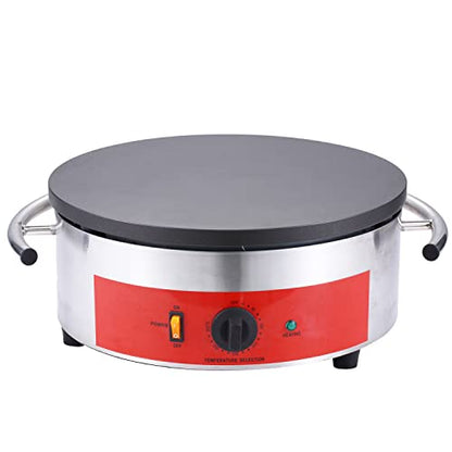 Commercial Crepe Maker 16 Inch Crepe Griddle Large Pancake Maker Machine W/Wooden Spreader And Spatula