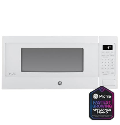 GE Profile PCHK11S1WWW 1.1 Cu Ft Countertop Microwave, 800W, Sensor Cooking, Scan-to-Cook, Wi-Fi Enable, Built-In Capable, White
