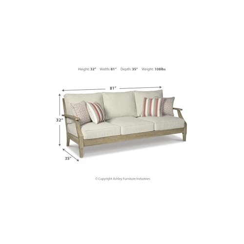 Signature Design by Ashley Clare View 1-Piece Eucalyptus Outdoor Sofa