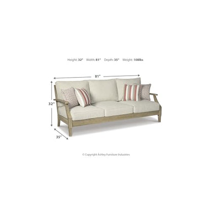 Signature Design by Ashley Clare View 1-Piece Eucalyptus Outdoor Sofa