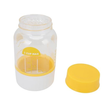 ZAWELIYO Butter Maker Cup, Manual Churner Bottle for Homemade Fresh Butter, Plastic Multifunctional Cream Separator with Built in Strainer for Cooking Baking