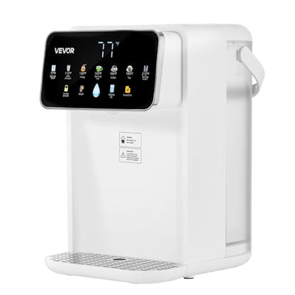 VEVOR Instant Hot Water Dispenser, Countertop Boiling Water Dispenser with Adjustable 7 Temperatures & 7 Water Volumes, 118oz Removable Water Tank, Quick Heating with Touchscreen & Child Lock for Home