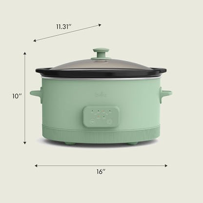 bella SAVOR 6qt Programmable Non-Toxic Slow Cooker, Seaglass