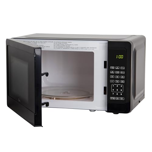 Avanti Microwave Oven 700-Watts Compact with 6 Pre Cooking Settings, Speed Defrost, Electronic Control Panel and Glass Turntable, 0.7-Cu.Ft., Black