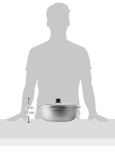 IMUSA 7.5 Quart Traditional Natural Made in Colombia Caldero with Lid for Cooking and Serving,Silver