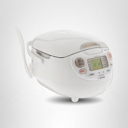 Zojirushi NS-ZCC10 5-1/2-Cup Neuro Fuzzy Rice Cooker and Warmer, Premium White