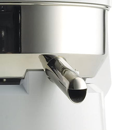 Omega Centrifugal Juicer High Speed Pulp Ejection Juice Extractor 1/3 HP Juices Vegetables Citrus and Fruits at 3500 RPM Surgical Stainless Steel Parts and Blade, 250-Watts, White