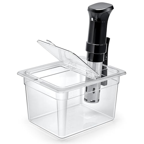HOMENOTE Sous Vide Container 12 Quart with Universal Collapsible Hinged Lid