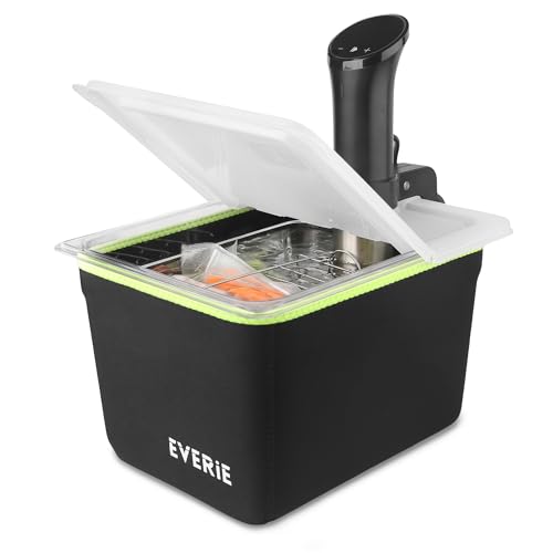 EVERIE Sous Vide Container Kit, 12 Qt with Lid, Rack & Sleeve