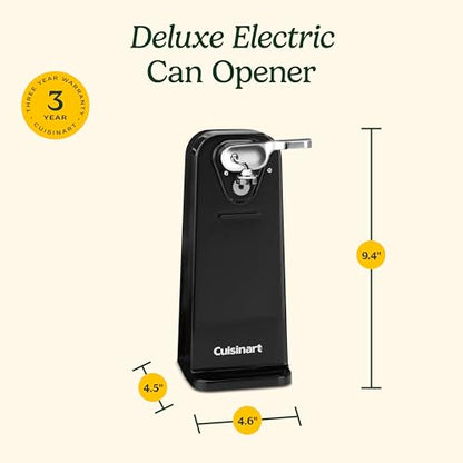 Cuisinart Can Opener with One-Touch Operation, Electric Can Opener for Kitchen Including Magnetic Lid Holder, Automatic Can Opener with Easy Clean Design and Nonslip Base, Black, CCO-50BKN
