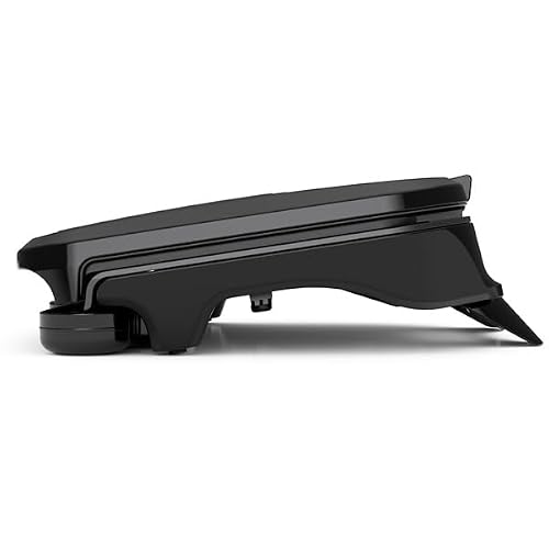 George Foreman Family-Size Grill & Panini Press, Nonstick Ceramic Coating, Fat-Removing Slope, Adjustable Angle, Indoor/Outdoor Use